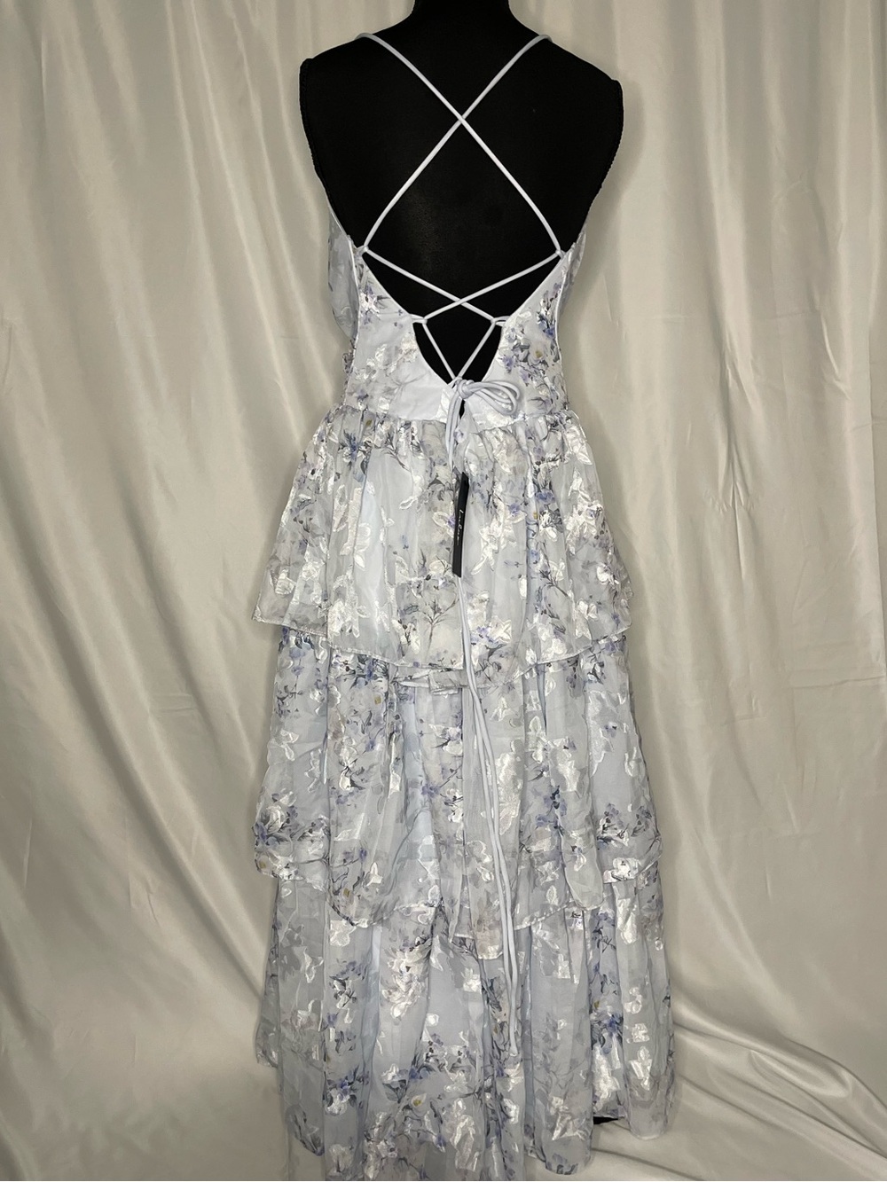 Lulu's Light Blue Floral Tiered Dress - Picture 6 of 16